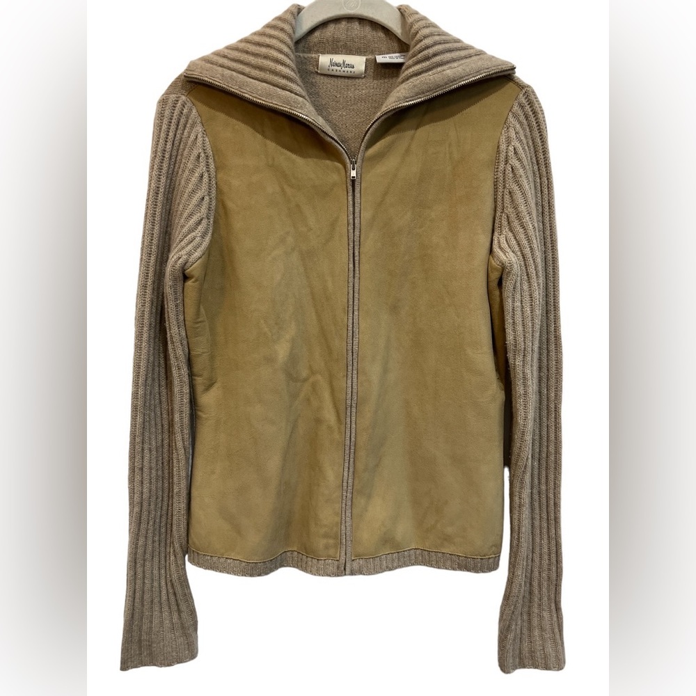 Neiman Marcus Cashmere Zipper Sweater